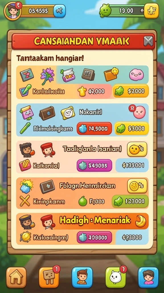 Karakter kustomisasi yang menarik di A7777.