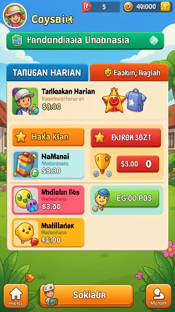 Tampilan awal yang menarik dan intuitif.