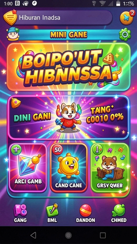 Tampilan awal permainan HARTASPIN yang menarik.