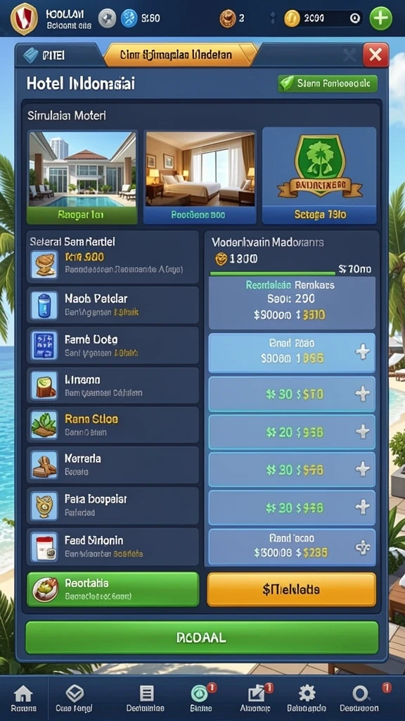 Screenshot menampilkan fitur bonus dalam permainan.