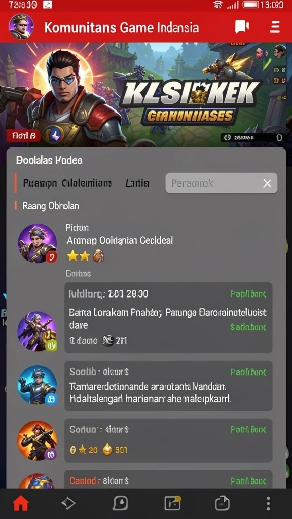 Komunitas pemain yang aktif dan penuh semangat.