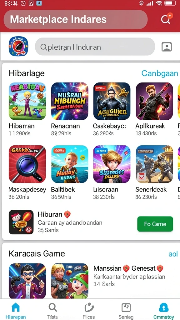 Tampilan grafis yang menarik dan penuh warna.