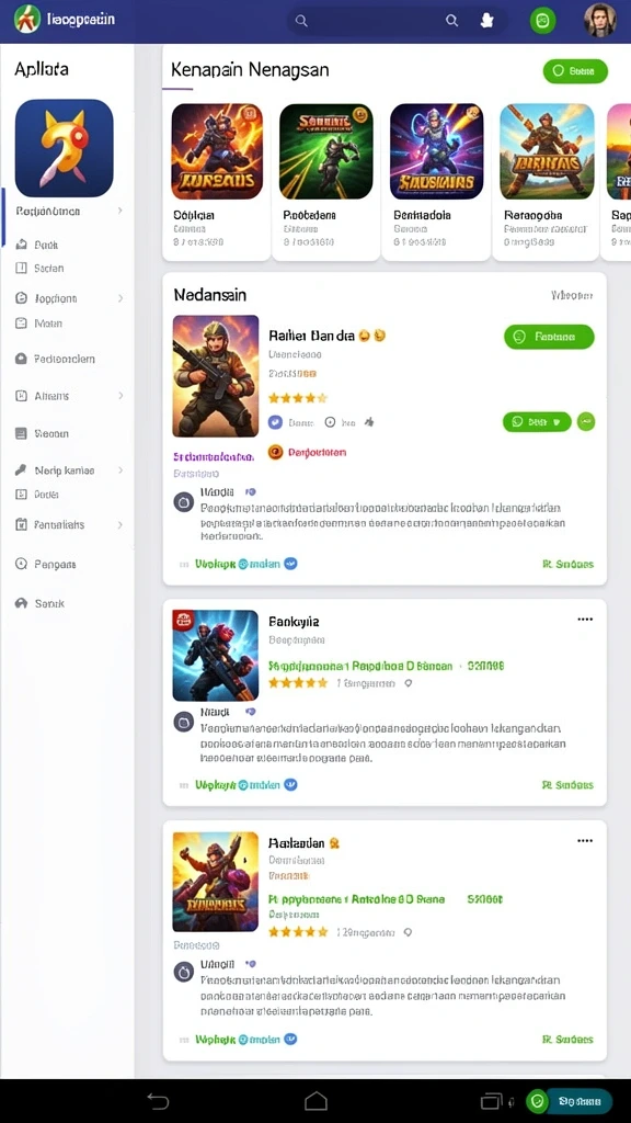 Tampilan antarmuka yang user-friendly dan mudah dinavigasi.