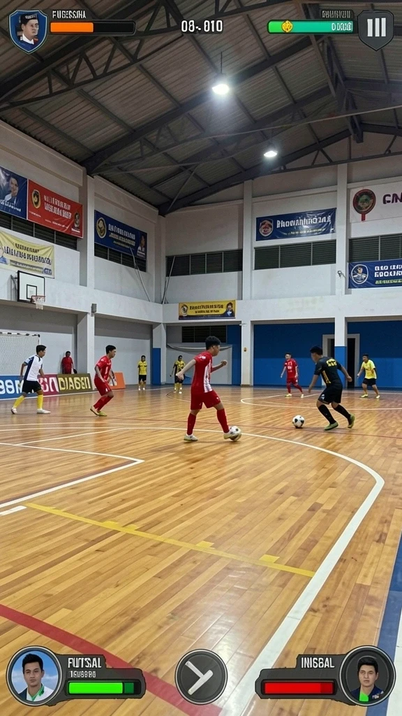 Tampilkan karakter utama dalam aksi.