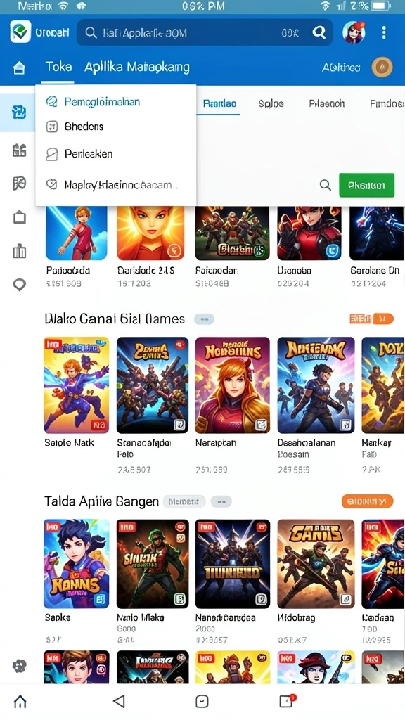 Tampilan karakter hero yang memukau.