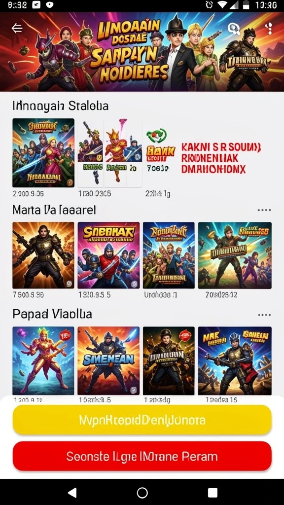 Screenshot dari level menantang di MONTE77.