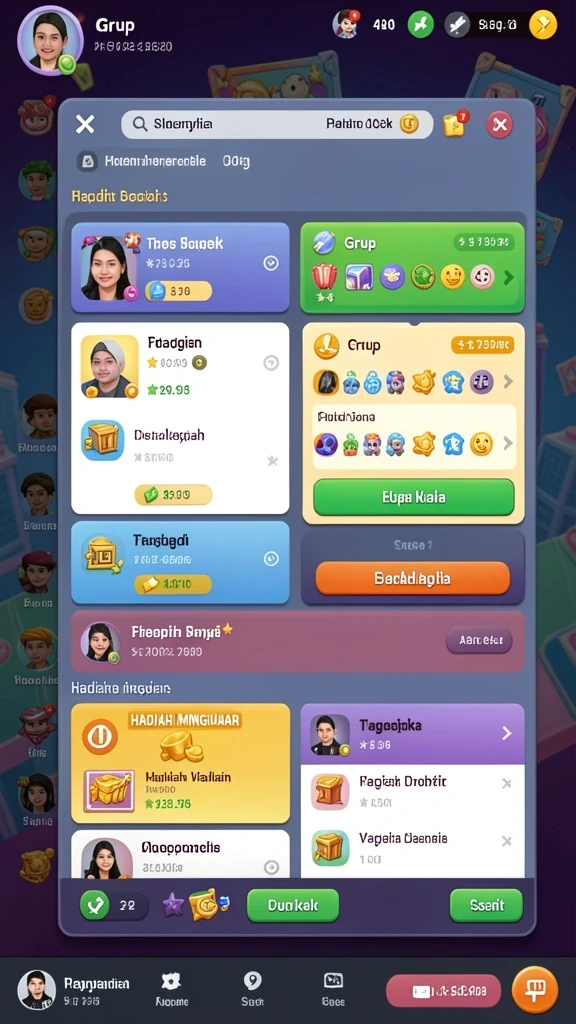 Tampilan antarmuka yang menarik dan user-friendly.