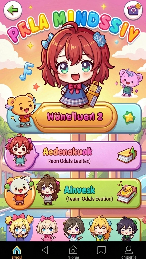 Menu permainan yang lengkap dan mudah diakses.