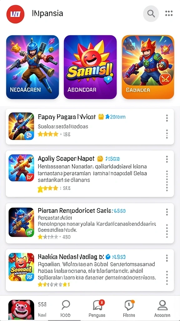Pengaturan level yang beragam dan menantang.