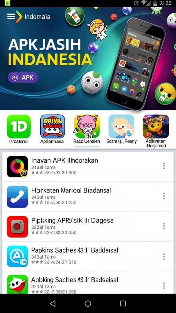 Tampilan menu utama yang menarik dan intuitif.