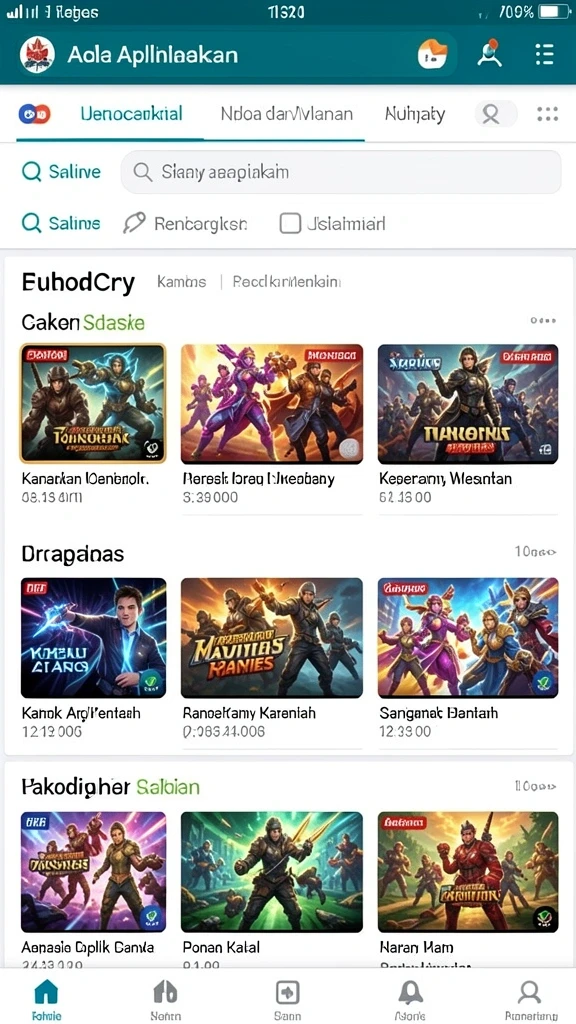 Beragam pilihan permainan menarik yang ditawarkan.