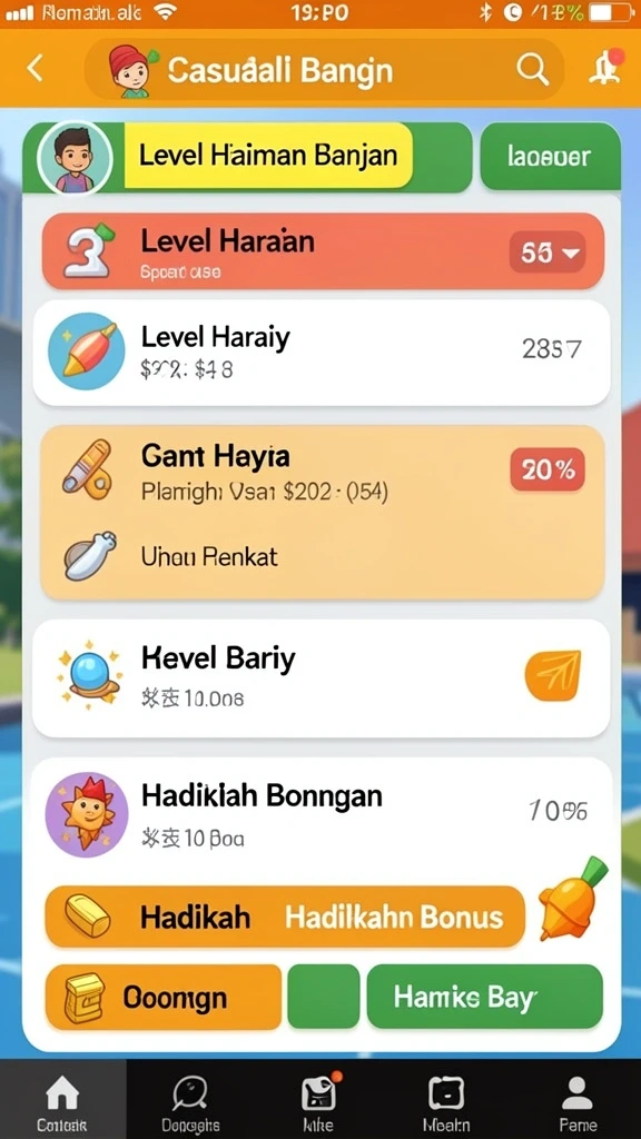 Fitur sosial untuk interaksi pemain.